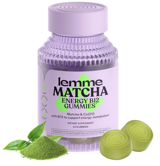 Lemme Matcha Energy B12 Gummies CoQ10 Support Metabolism 60 Ct Exp. 9/26 Sealed
