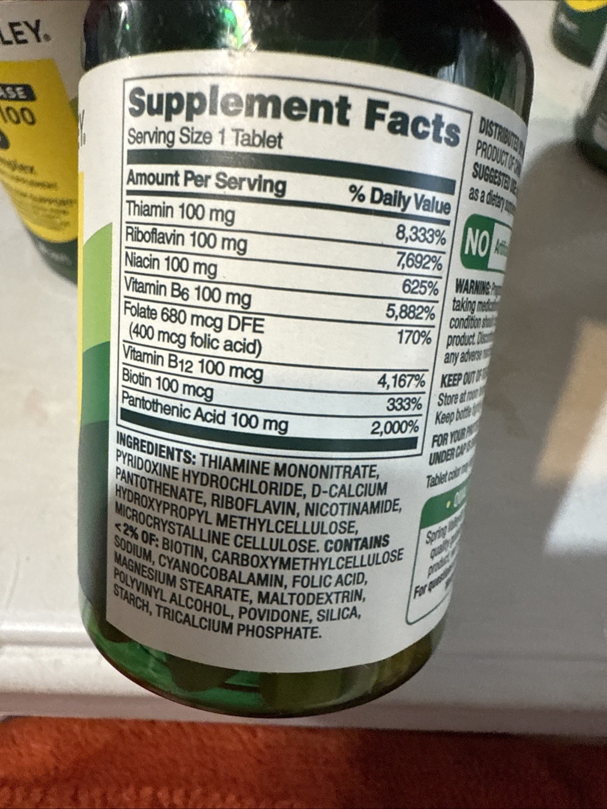 Spring Valley Timed Release B100 Complex Tablets 60ct 10/27
