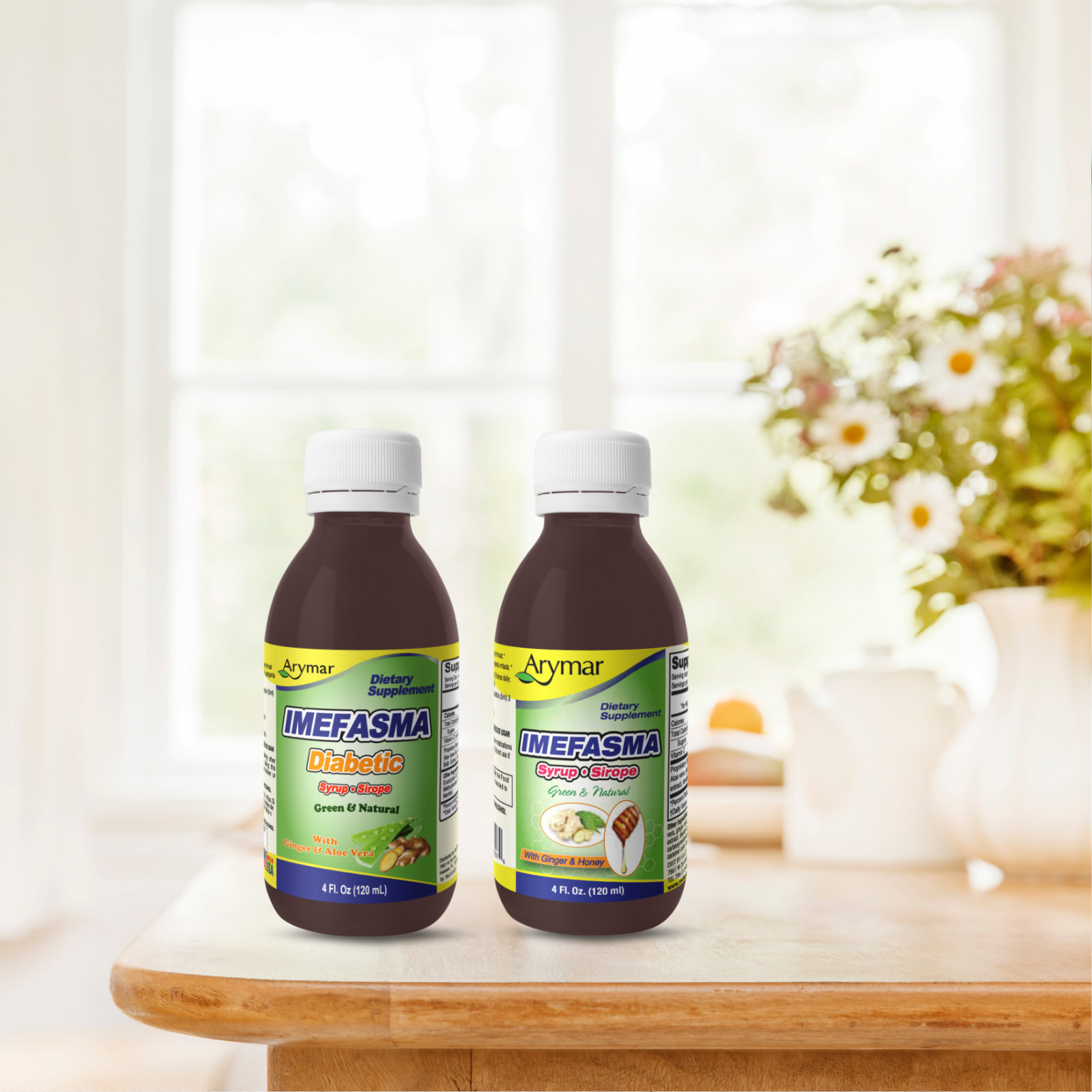 Arymar Imefasma Syrup with Honey & Ginger – Natural Formula – 4 fl oz (3-Pack)