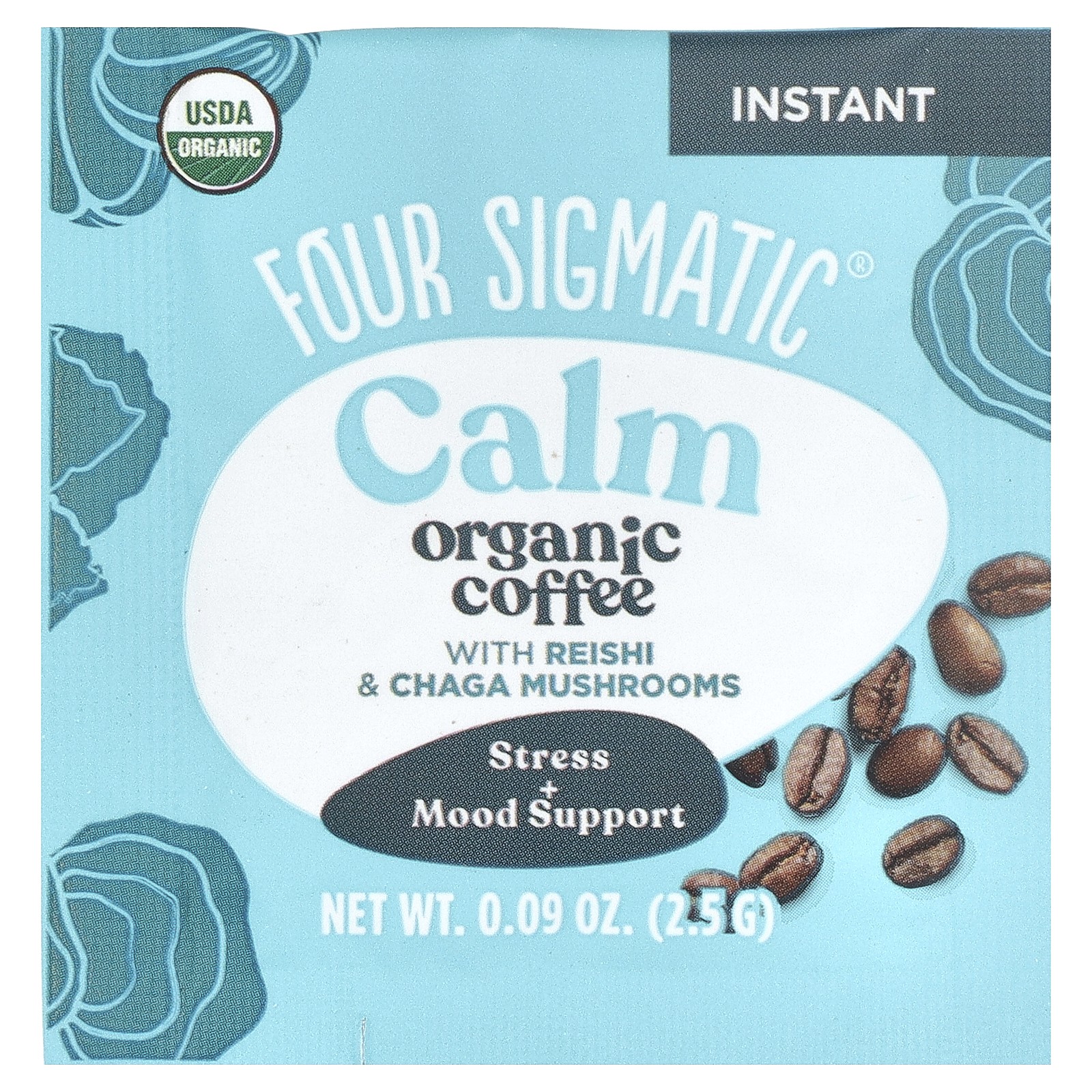 Instant Organic Coffee with Ashwagandha & Eleuthero Adaptogens, Balance, Medium