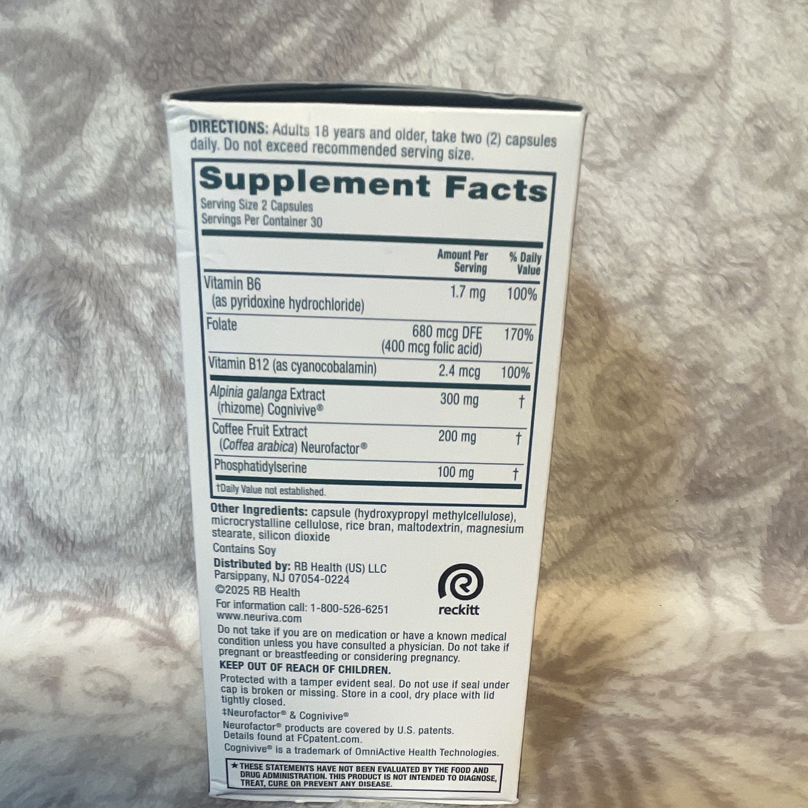 Neuriva Brain Health Ultra Cognitive Support 60 Caps Exp 09/2027