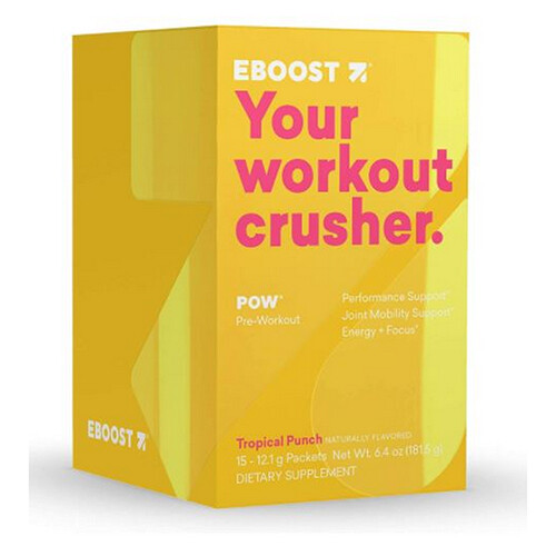 Pow Pre-Workout Tropical Punch 15 Count By Eboost