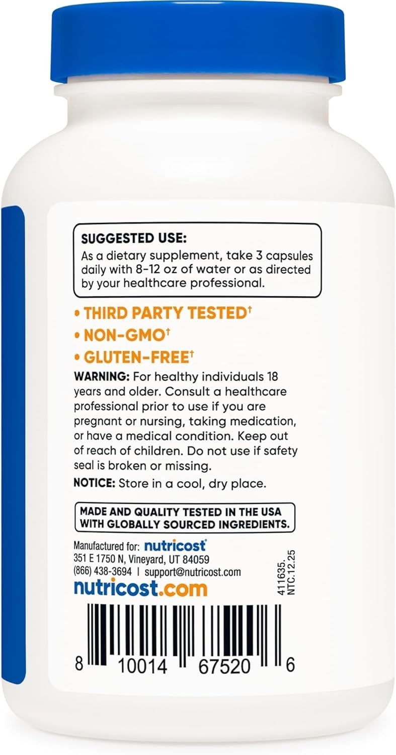 Nutricost Turmeric Curcumin with BioPerine 95% Curcuminoids 2300mg 120 Capsules