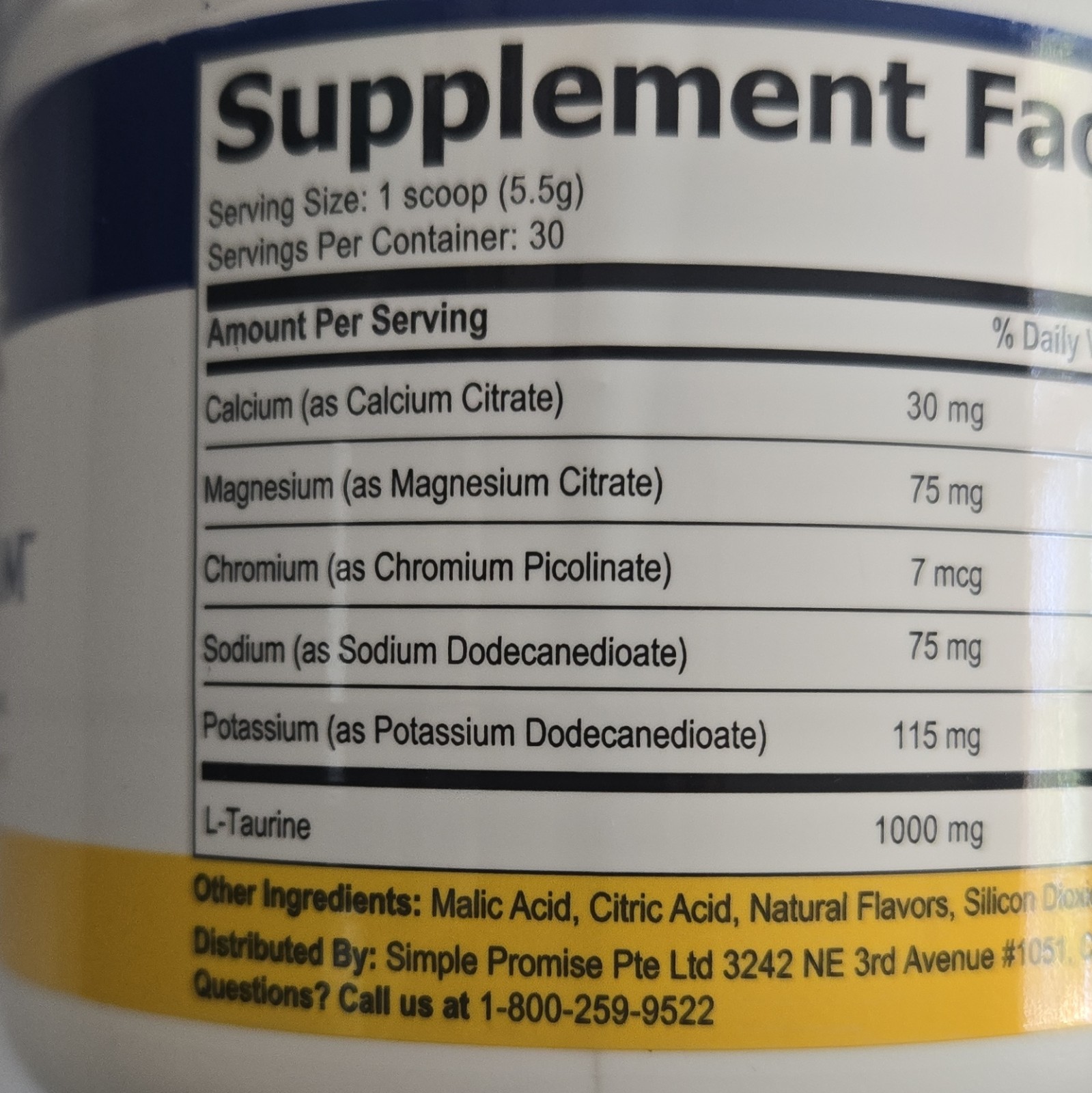 Simple Promise ElectroSlim Lemon Lime Powder Dietary Supplement 5.82 oz (165g)