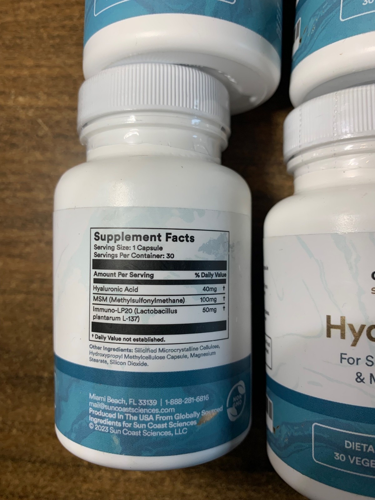 (4 Pack) Sun Coast Sciences HydraFlex. 120 Capsules Joint Skin Support EXP 5/26