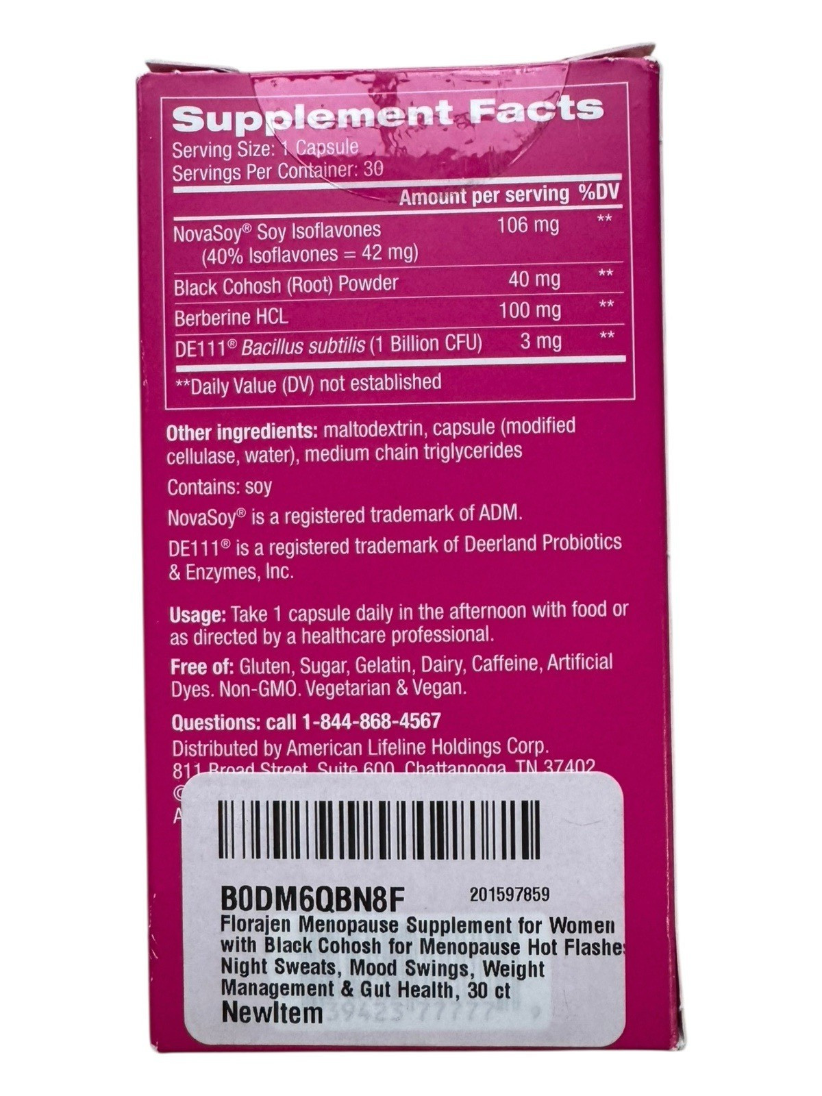 Florajen Triple Action Menopause Probiotic Capsules – 30 Count – Ex: 7/26