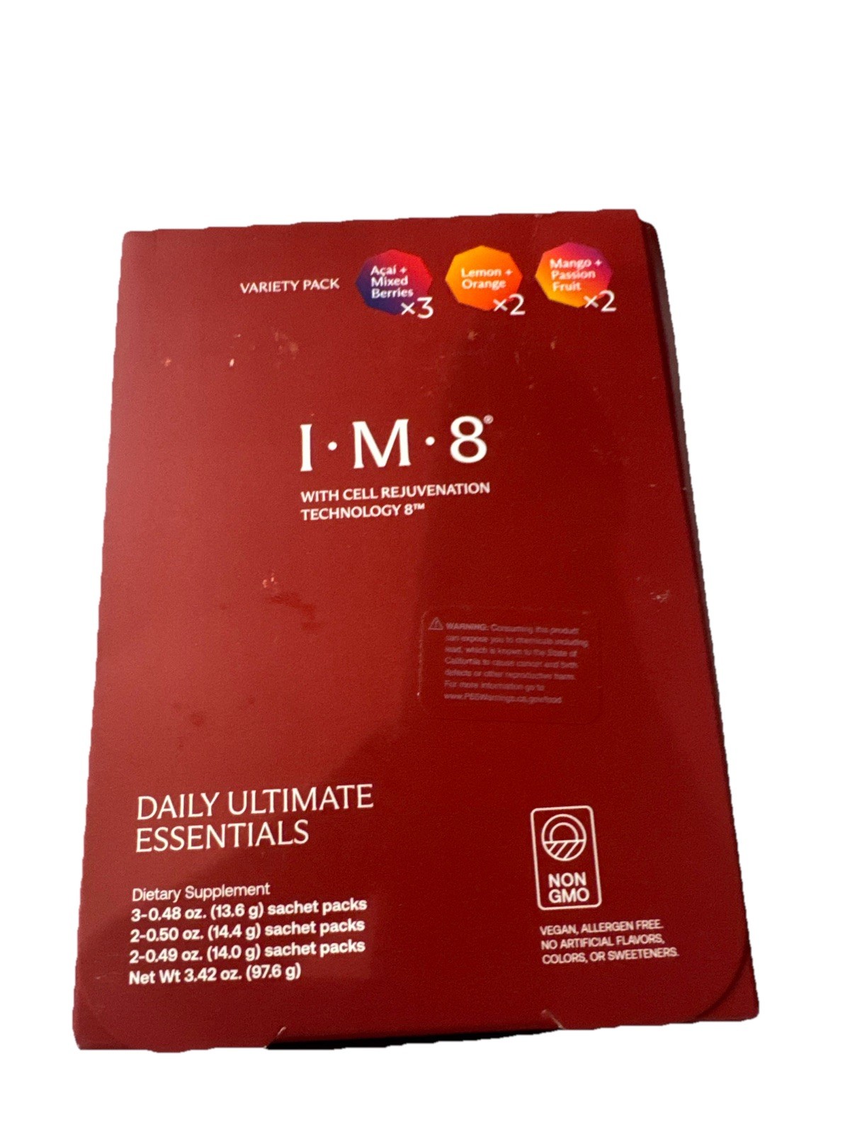 I•M•8 Daily Ultimate Essentials Variety Pack Vegan Sachets 7ct