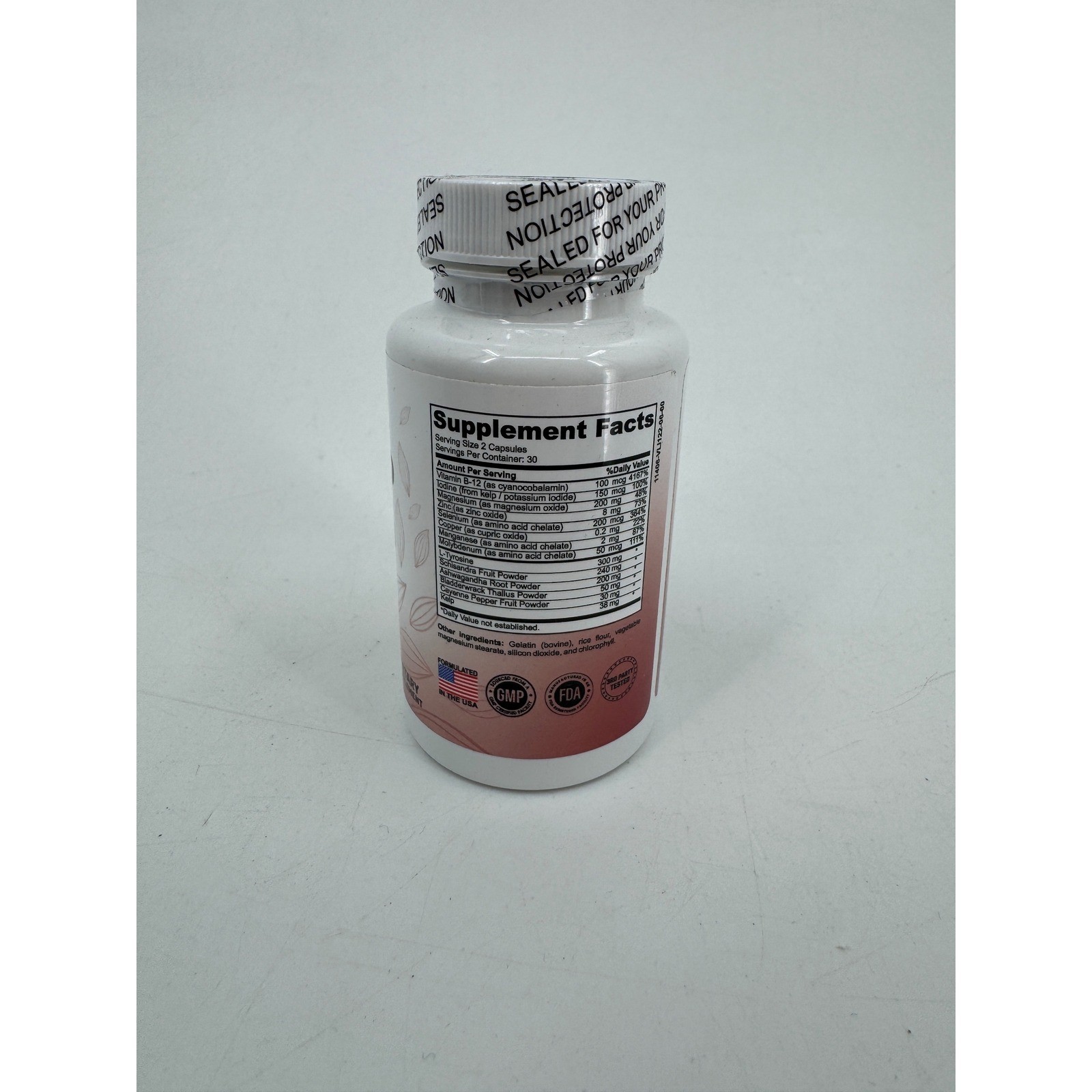 Pure Peak Thyroid Support Advanced Formula 60 Capsules Exp 06/2026 Lot 53275