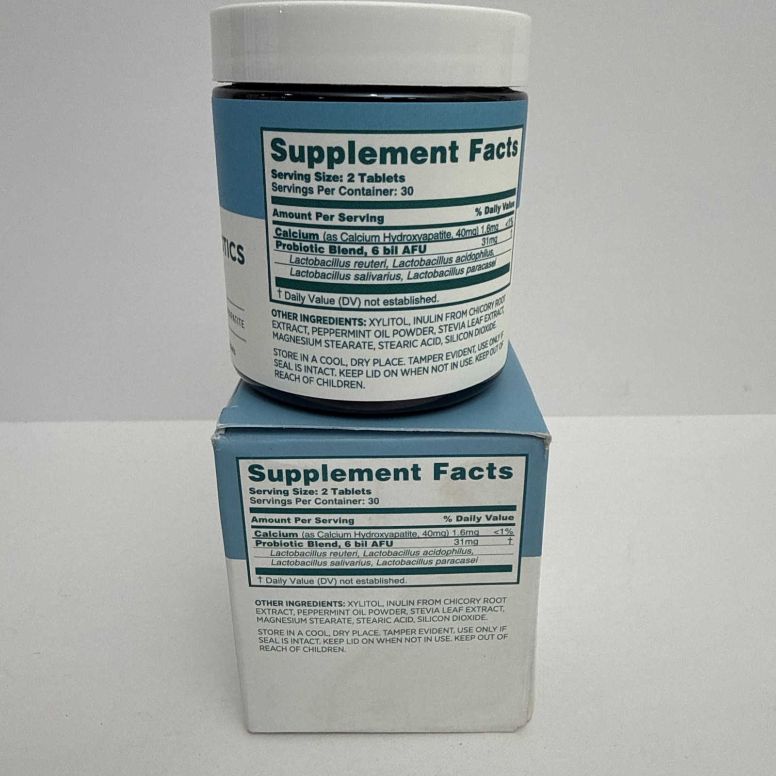 Wellnesse Oral Probiotic Mints With Hydoxyapatite Peppermint Flavored 60 Tablets