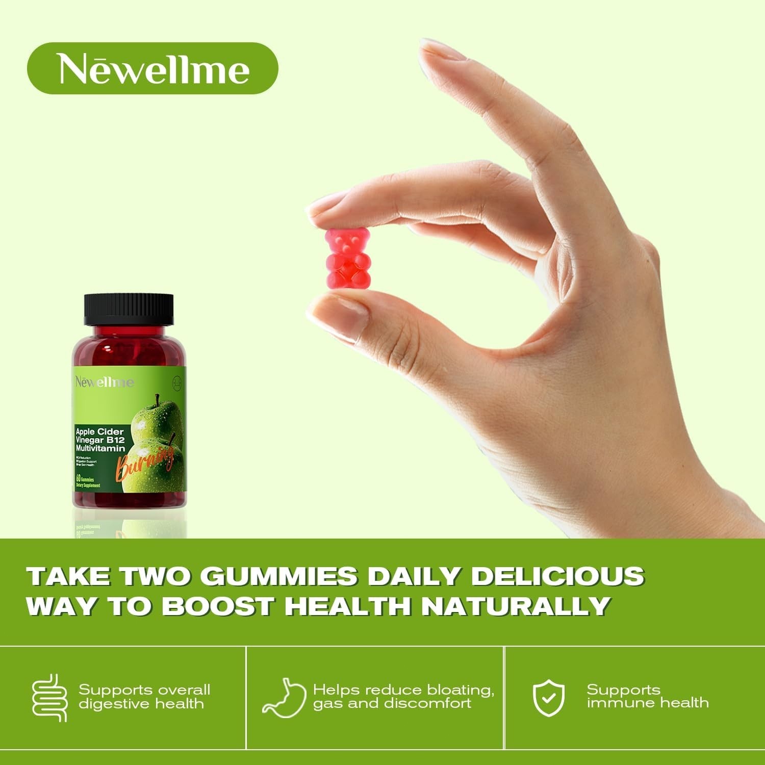 Apple Cider Vinegar Gummies Formulated to Support NormalEnergy Levels