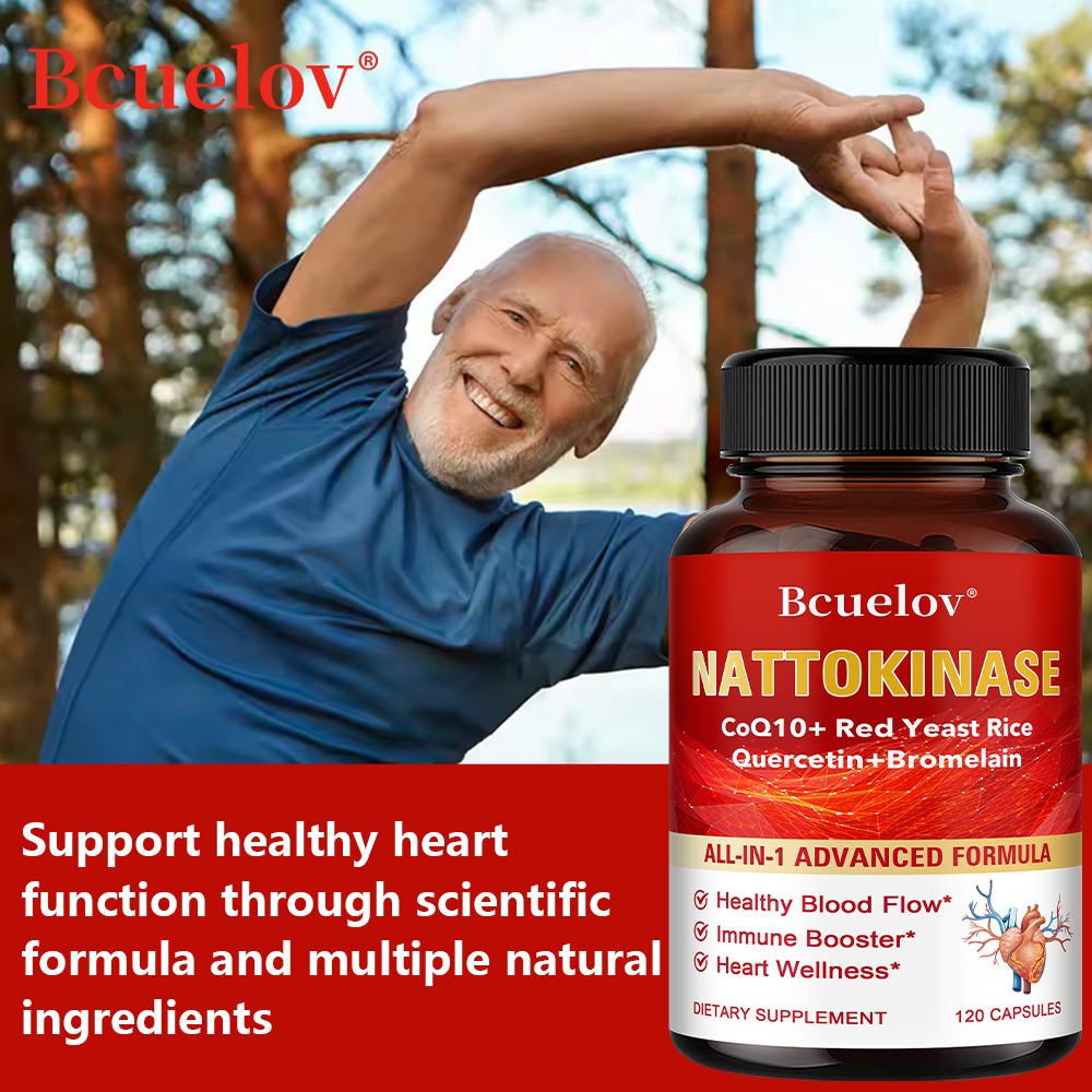 Nattokinase Supplements Blood Circulation Overall Heart Wellness 30-120 Capsules