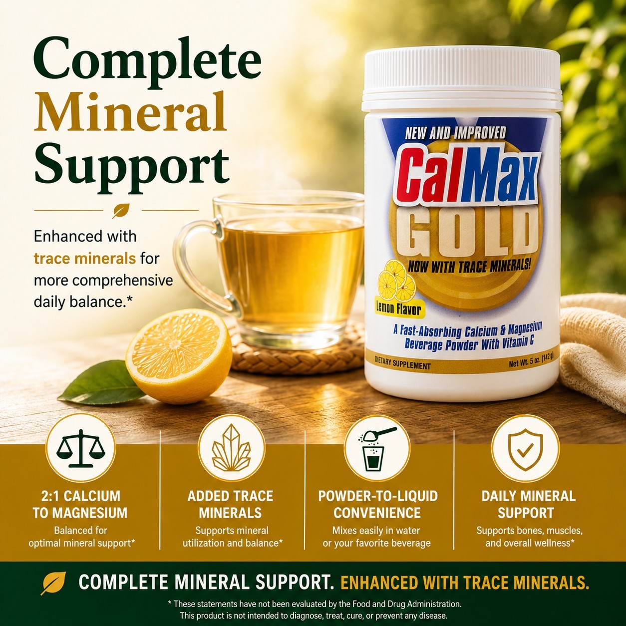 Dr. Newton’s Naturals CalMax Gold Drink Mix Calcium & Magnesium Vitamin C