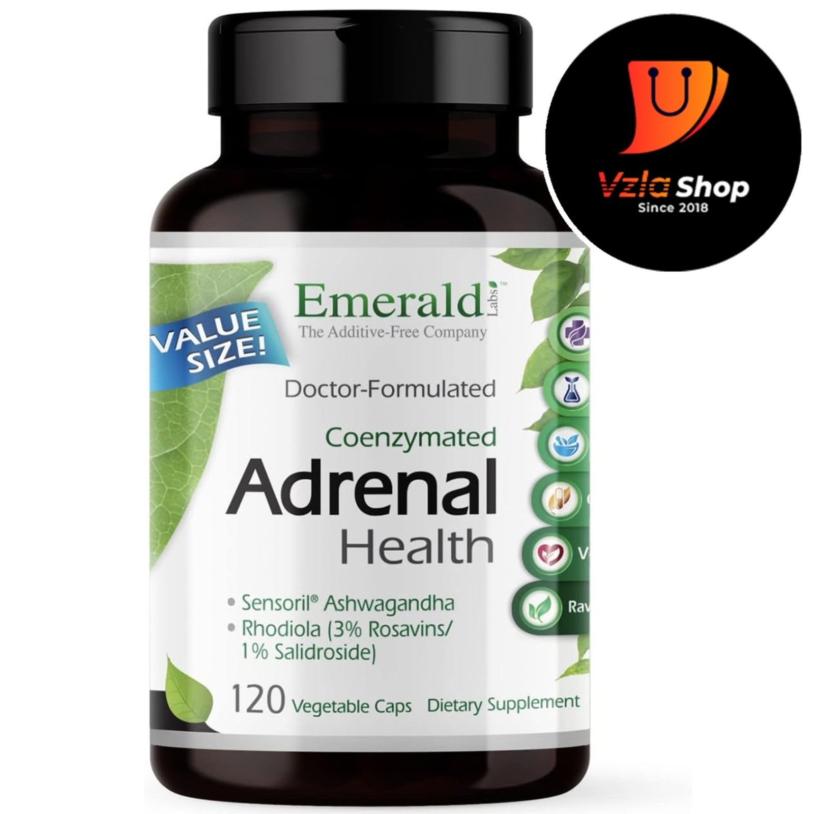 EMERALD LABS Adrenal Health – Stress Relief, Energy Support & Restorative Sleep
