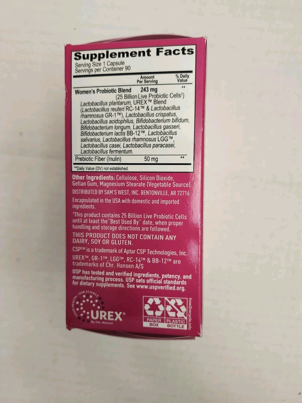 Members Mark Women’s Daily Probiotics – 90 CT – 14 Strain – Sealed – Exp 11/2027