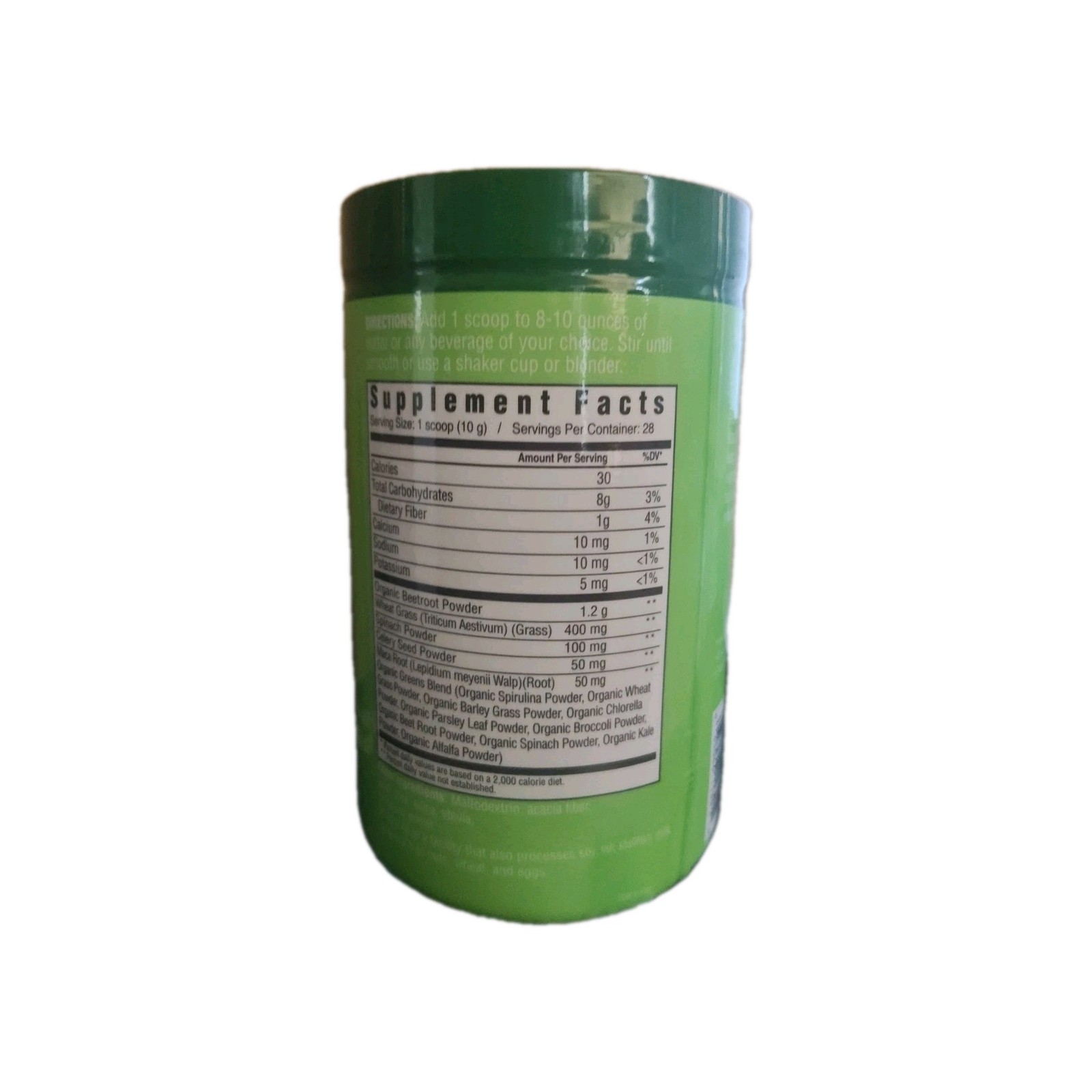 Wellness Garden Super Greens Power Blend Powder Drink Mix 9.88 oz. 12/2027