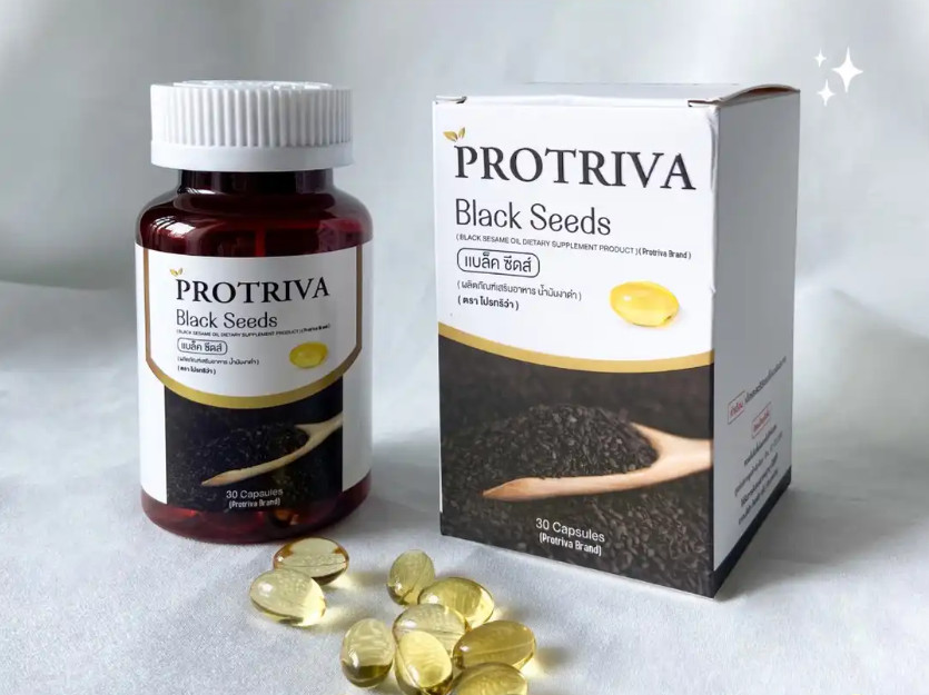 Protriva Black Sesame Seed Oil Cold Pressed Sesamin Extract 30 Capsules 5X packs