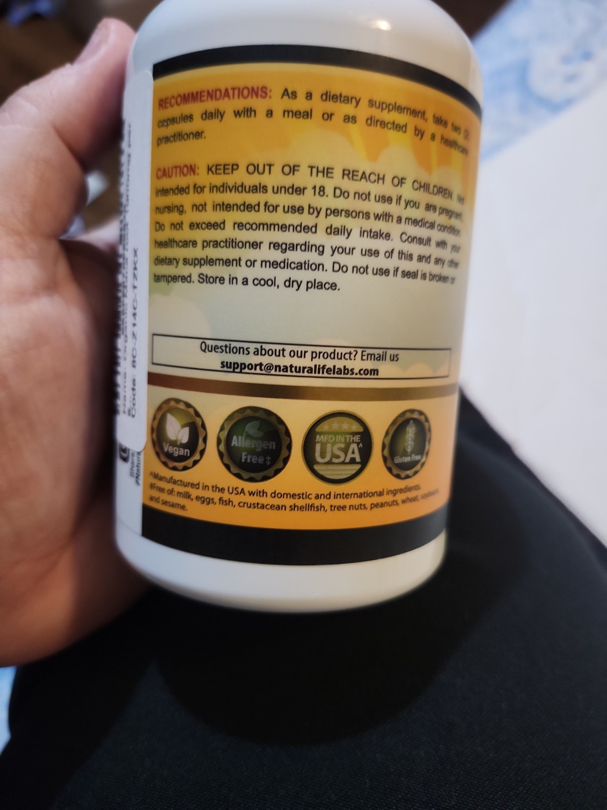 NaturaLife Labs Organic Maca 1900mg Vegan Non-GMO 150 Capsules Exp 04/2029