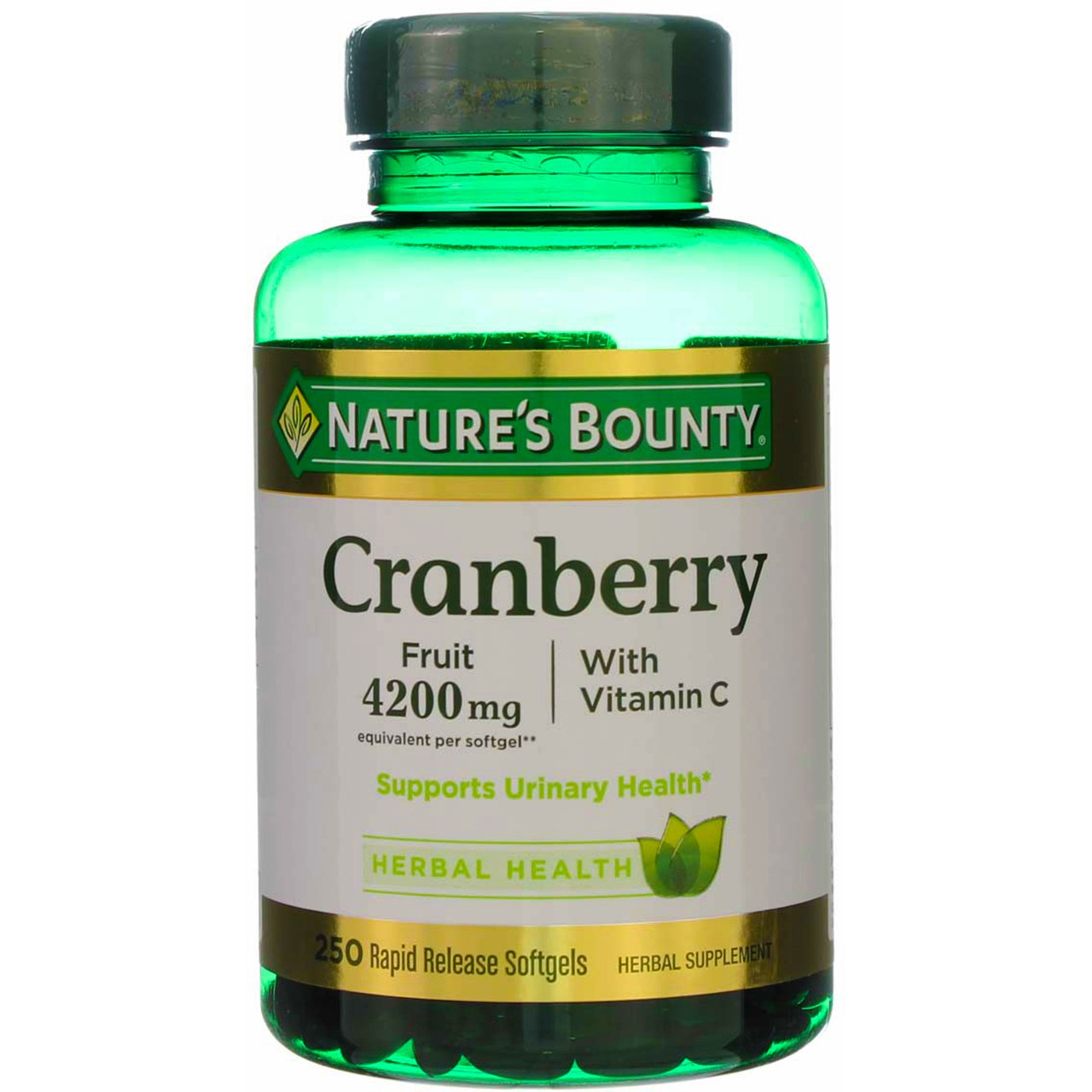 3 Pack Nature’s Bounty Herbal Health Cranberry Rapid Release Softgels with Vi…