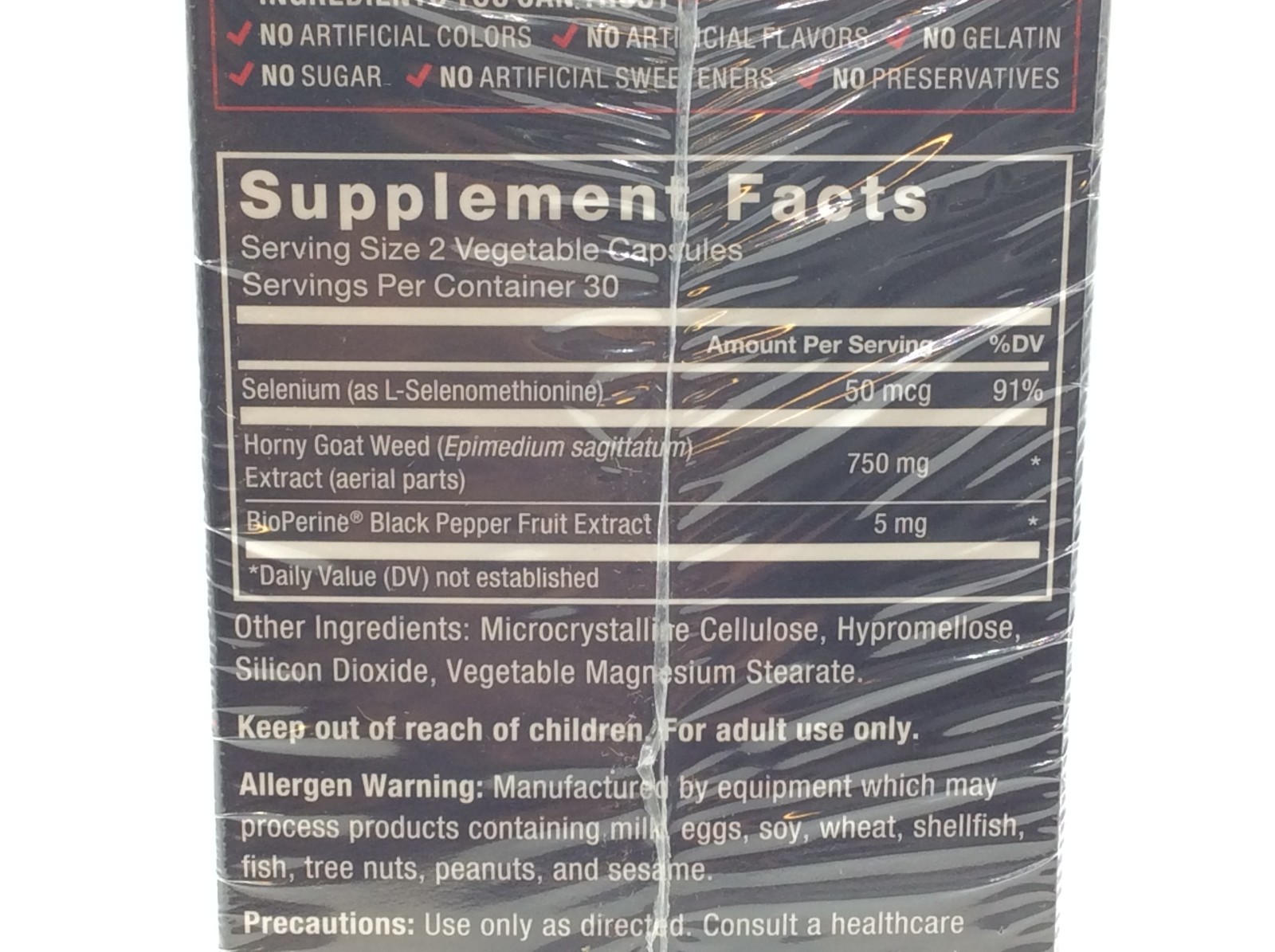 Force Factor Horny Goat Weed for Men, Fundamental Series, 120 Count, DEC/2026