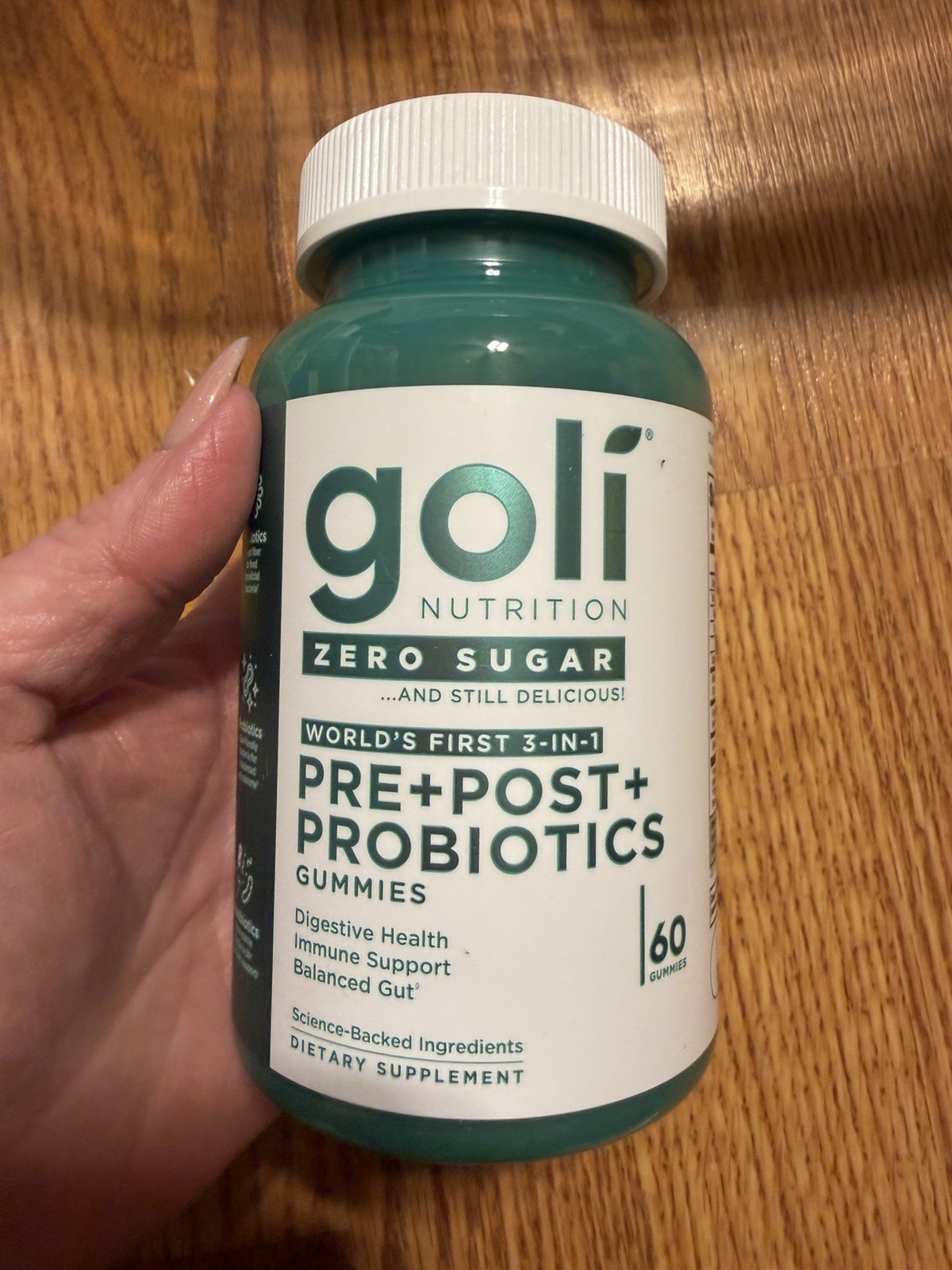 Goli Nutrition Zero Sugar Pre+Post+Probiotics Gummies Fruit Flavor 60 Count