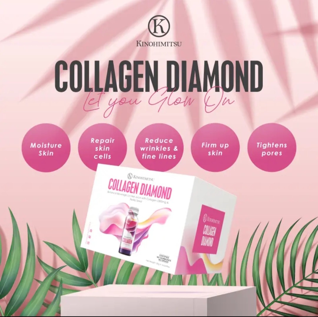 New Kinohimitsu Collagen Diamond For Women 5300mg 16’s x 50ml premium halal