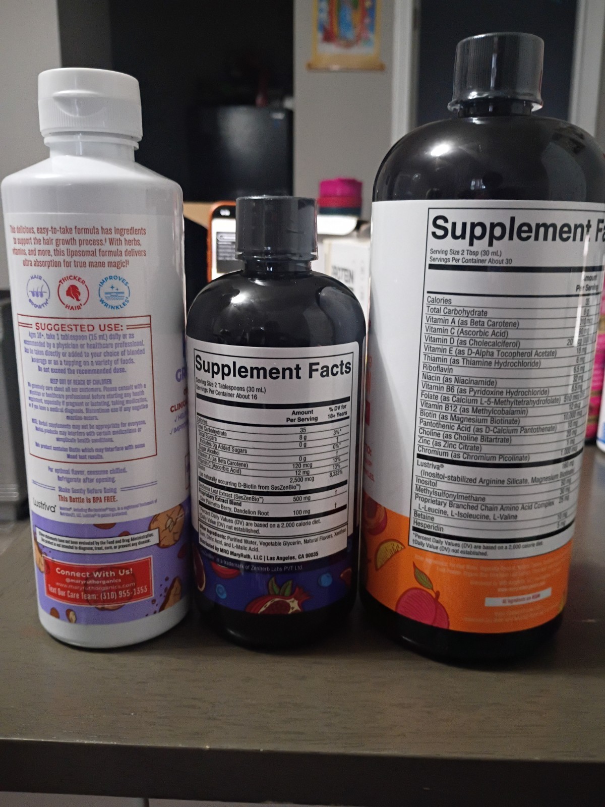 MaryRuth’s Liquid Morning Multivitamin Hair Growth Support Peach Mango 30 fl oz