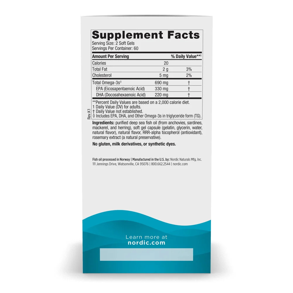 Nordic Naturals Lemon Omega-3 – Aids Cognition, Heart Health, and Immune Support