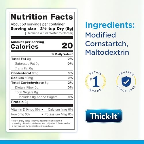 Thick-It Original Food & Beverage Thickener, Flavorless 10 Ounce (Pack of 1)