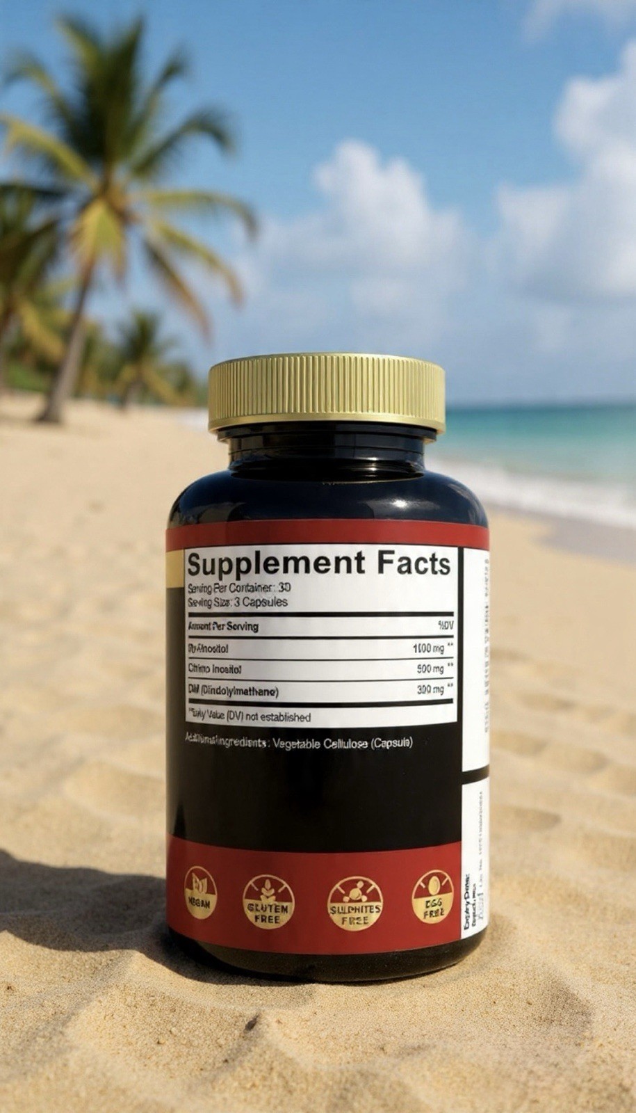Mecisco Myo-Inositol 1000mg D-Chiro Inositol DIM Vegan 90 Caps Expires 01/2028