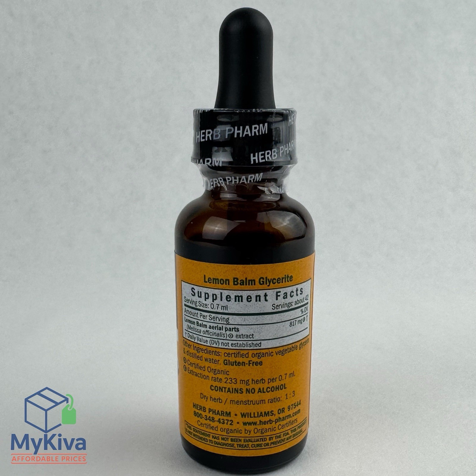 Herb Pharm Lemon Balm 1oz Alcohol Free Organic Calm Tincture Exp 11 2027