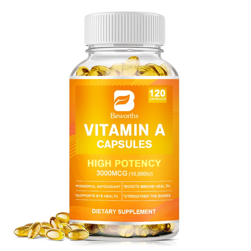 Vitamin A 10000 IU | 120 Softgels | Premium Non-GMO, Gluten Free