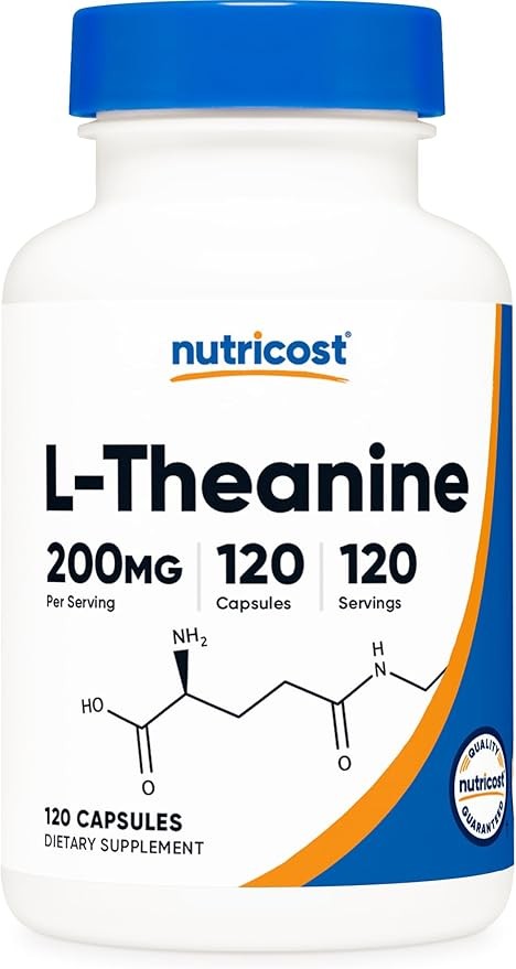 L-Theanine 200mg Reduce Stress Anxiety Boost Cognative Performance 120 Capsules