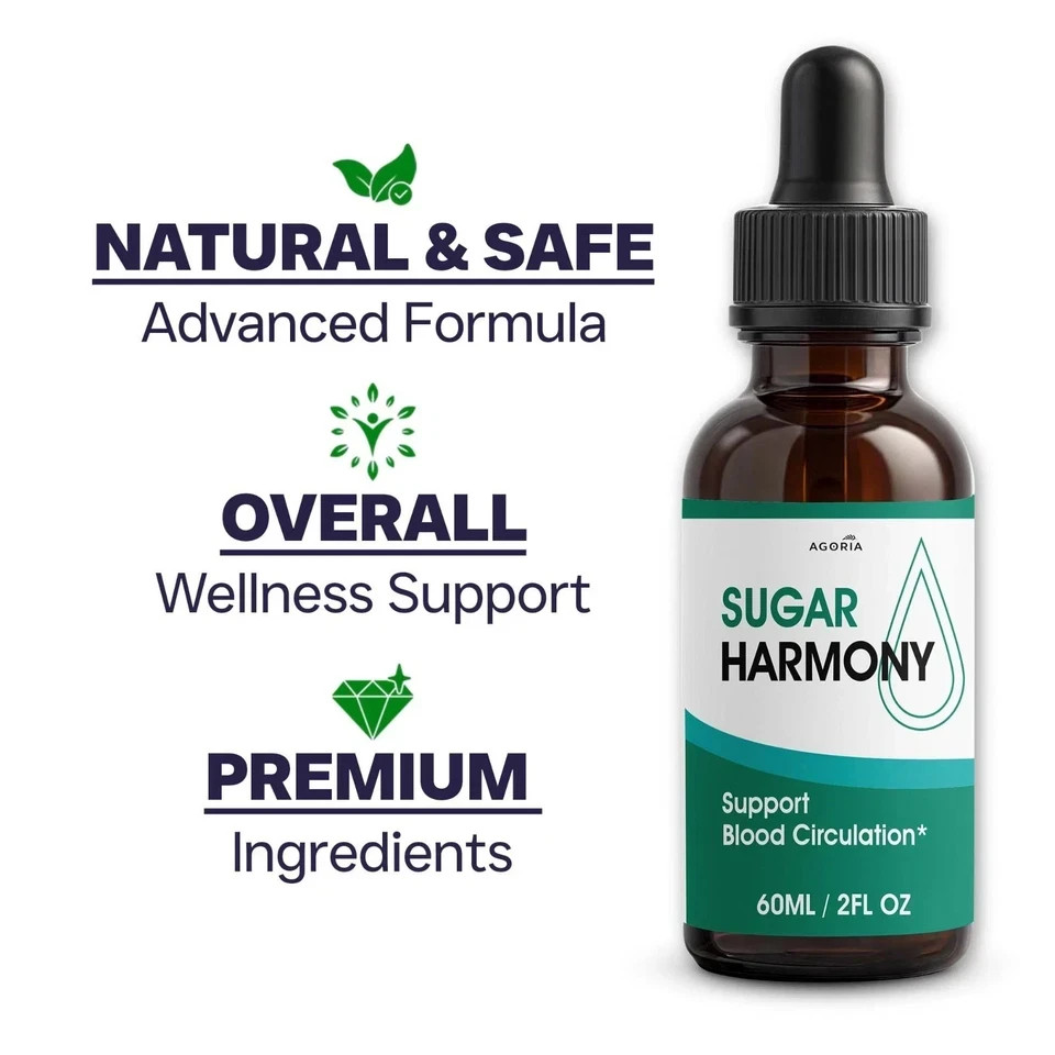 (5 Pack) Sugar Harmony Blood Support Drops Advanced Vitamin Supplement 150 Servs