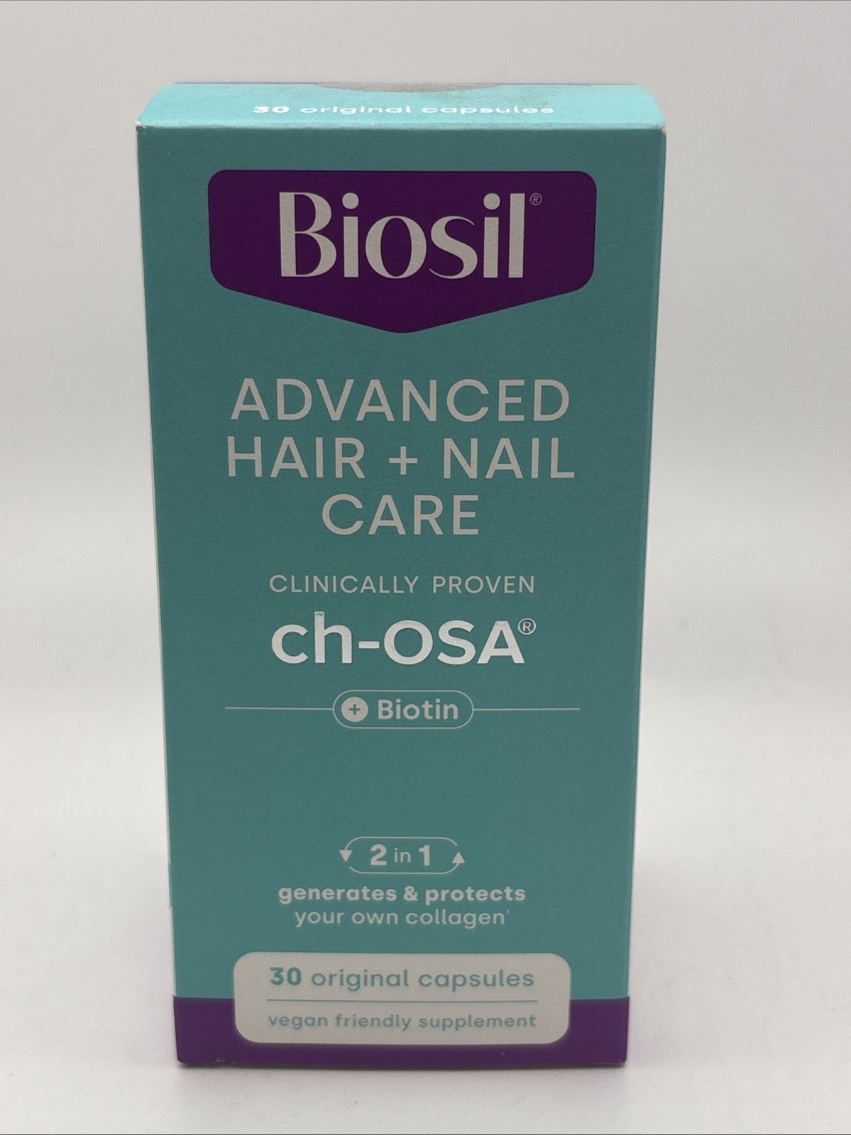 Biosil ADVANCED HAIR+ NAIL CARE • Ch-osa ~ 30 Original Capsules ~ EXP : 02/2027