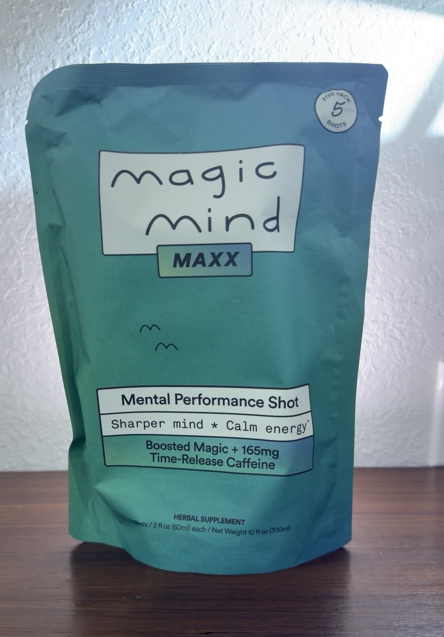 Magic Mind MAXX Mental Performance Shot, Time-Release Caffeine, 5 Pack 10 fl oz