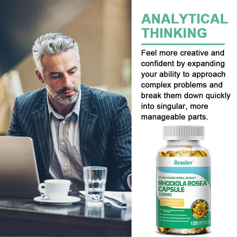 Rose Rhodiola Rosea Capsules 1200mg Promote Healthy Brain Function