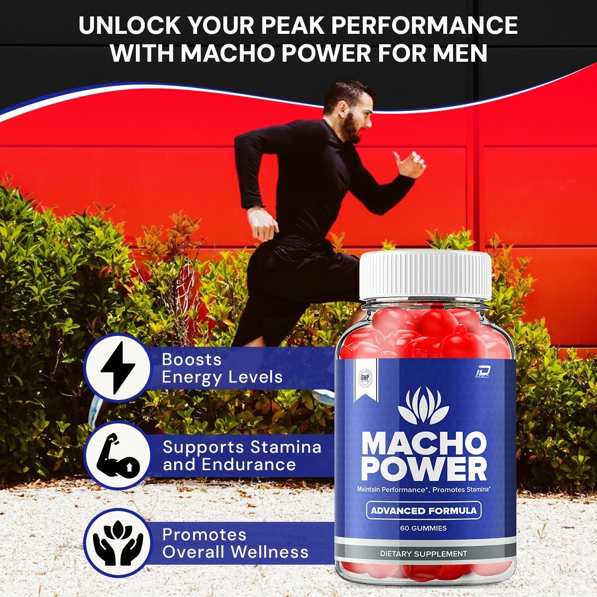 (2 Pack) Macho Power Gummies for Men – MachoPower Male Performance Gummies