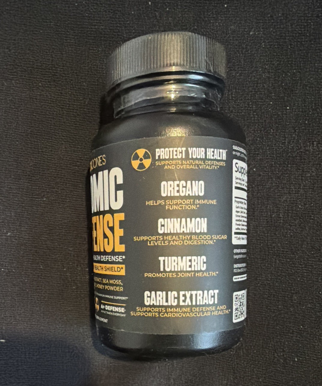 Alex Jones Atomic Defense Capsules, Immune Support, Garlic, Turmeric, 60 ct