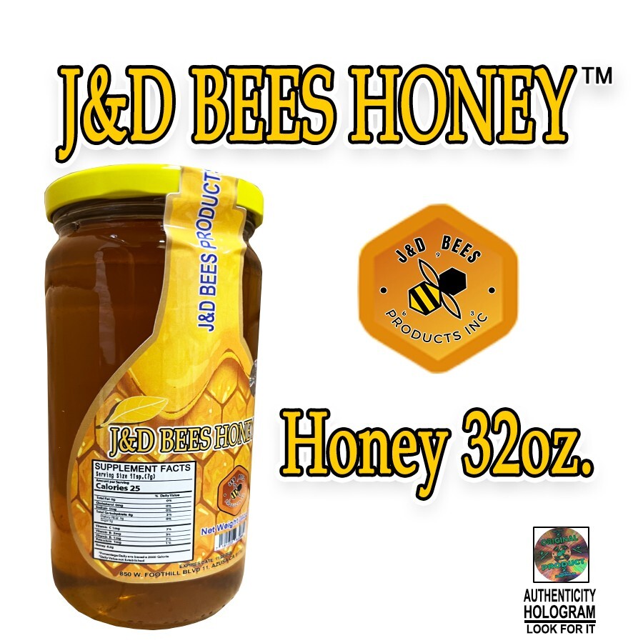 J&D BEES HONEY – Honey 32oz Miel