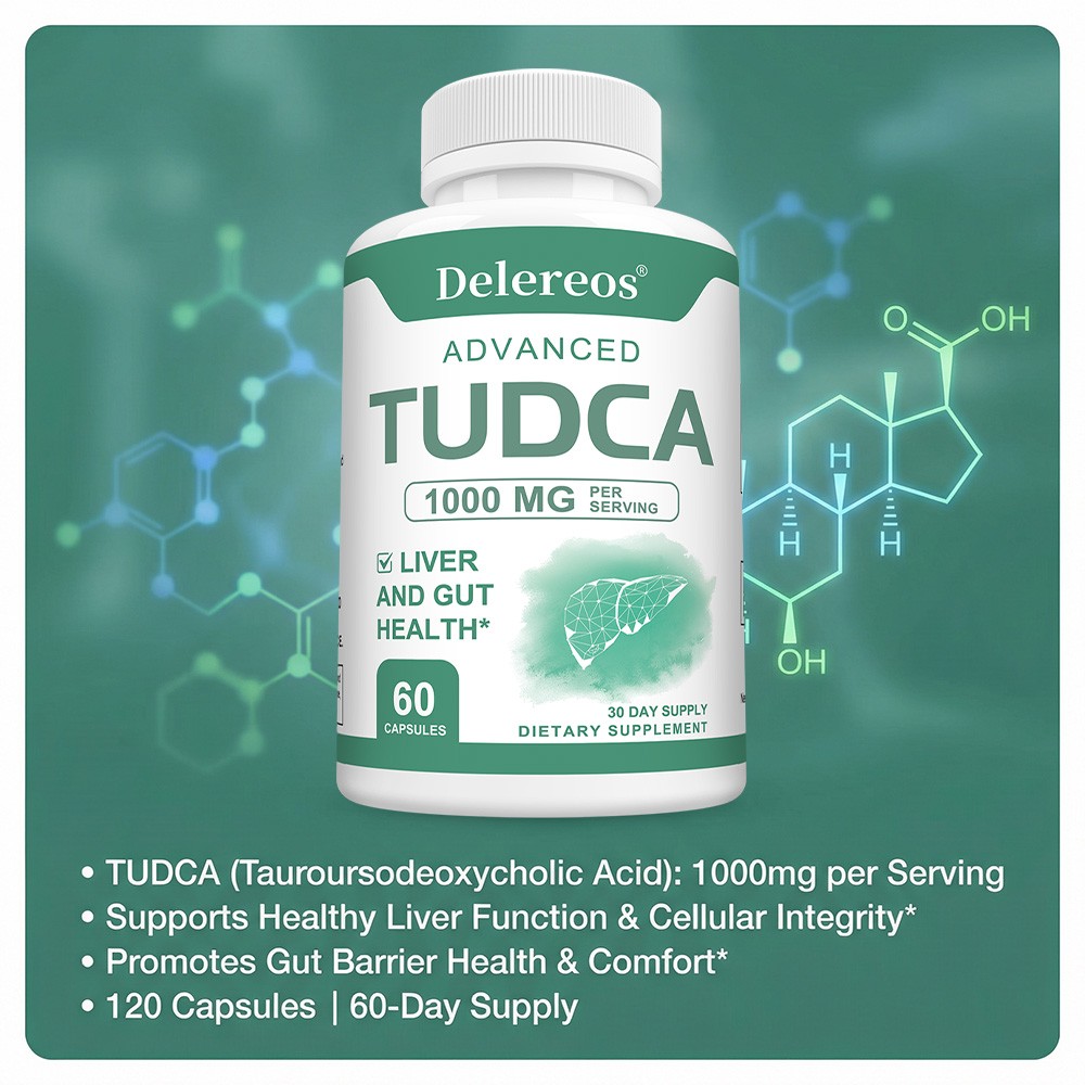 TUDCA 1000mg-Supports Liver Health, Gut Function&Daily Wellness 30/60/120Caps