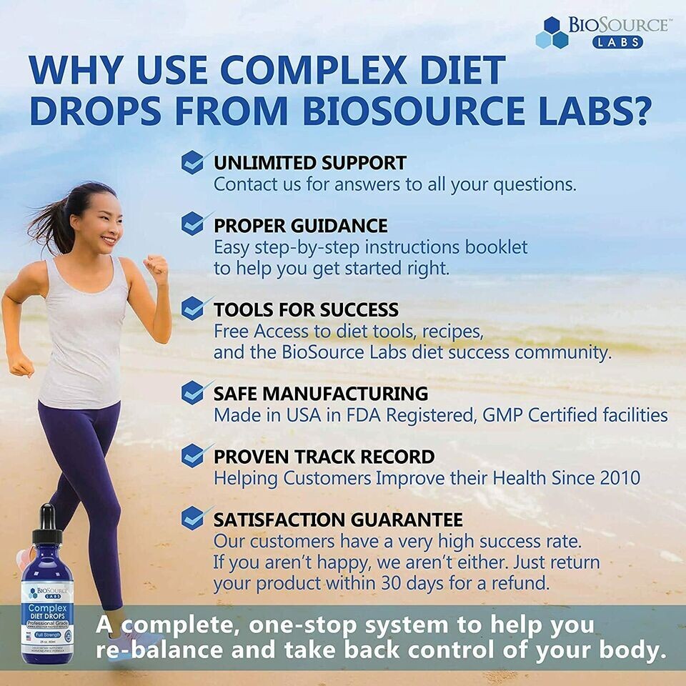 BioSource Labs Complex Diet Drops Full Strength Natural Weight Management Drops
