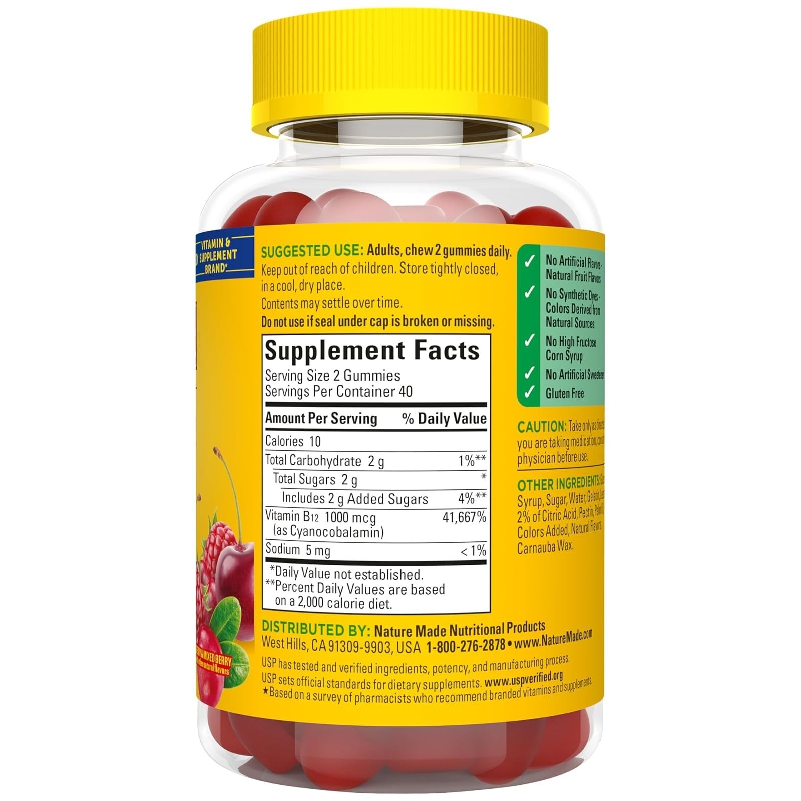 Nature Made Vitamin B12 Gummies 1000 mcg – Energy Metabolism Support