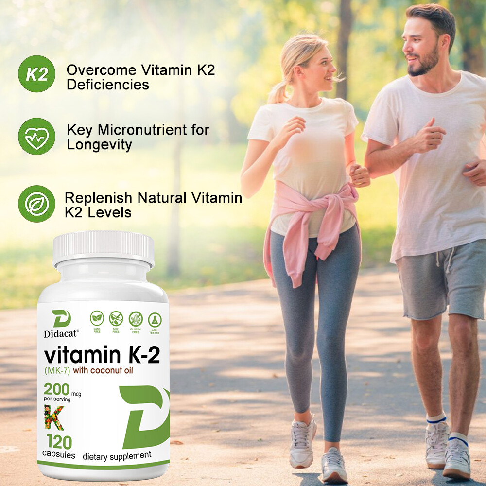 Vitamin K2 (MK-7) 200mcg, Coconut Oil | Bone, Joint, & Immune Support – Non-GMO