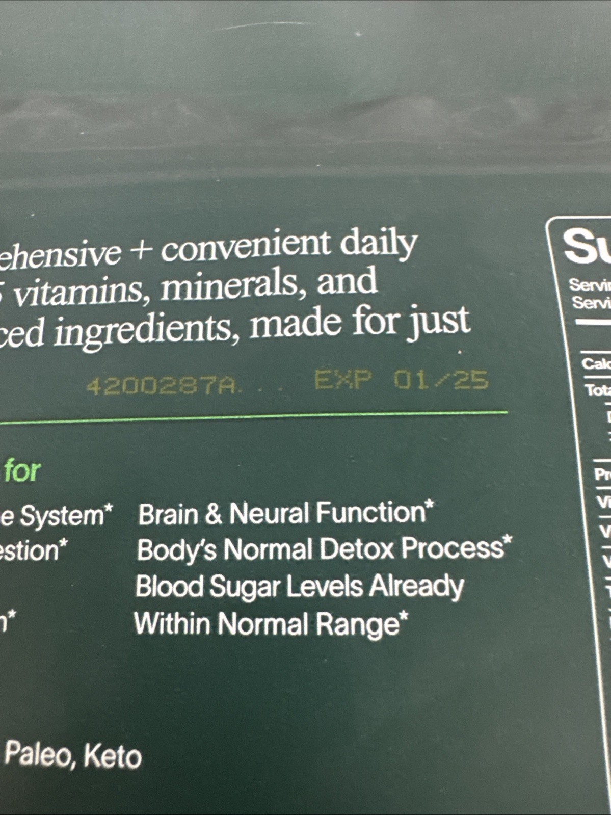 2 – AG1 Athletic Greens Powder Pouch 12.7oz/360g – 30 Day Supply 01/25