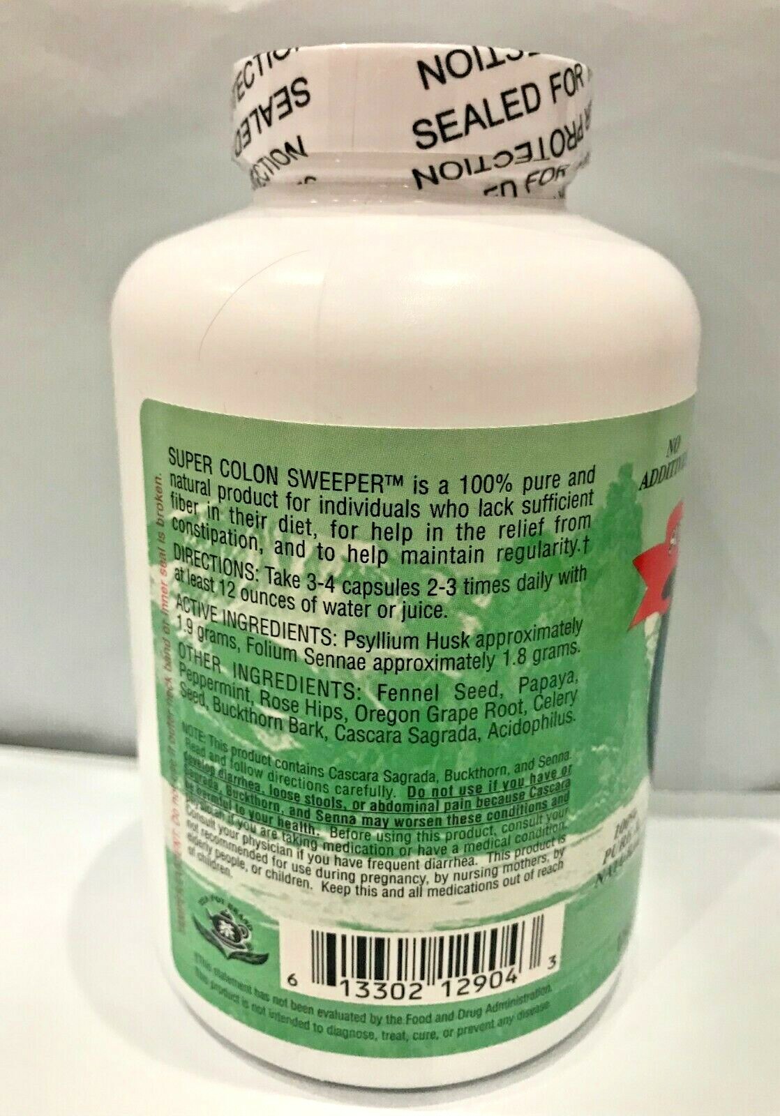 1 Box/180 Capsules 100% Natural SUPER COLON SWEEPER Cleanser Dietary Supplement