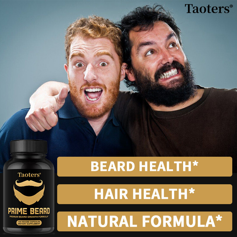 Premium Beard Growth Supplement Biotin 10,000mcg Collagen Capsules