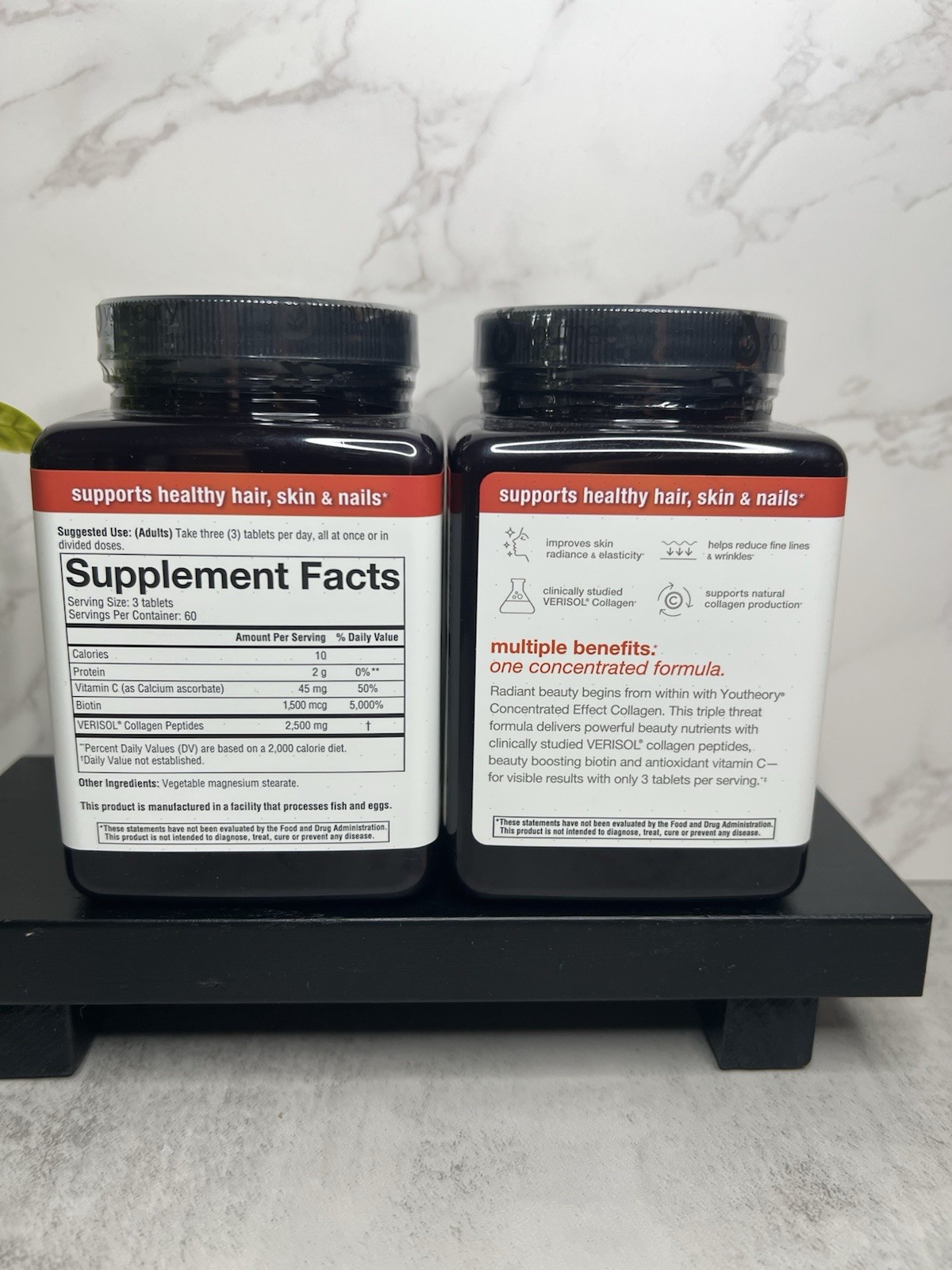 Youtheory VERISOL Collagen Peptides Hair Skin Nails 180 Tablets Exp 03/2027