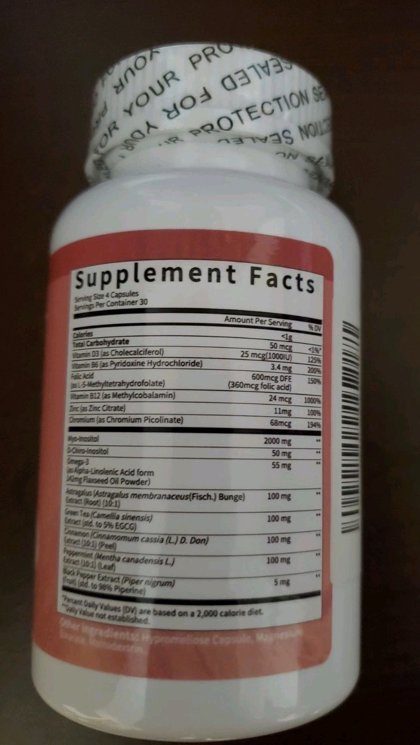 Myo & D Chiro Inositol Multivitamin Hormone Balance Mood Support Skin Health