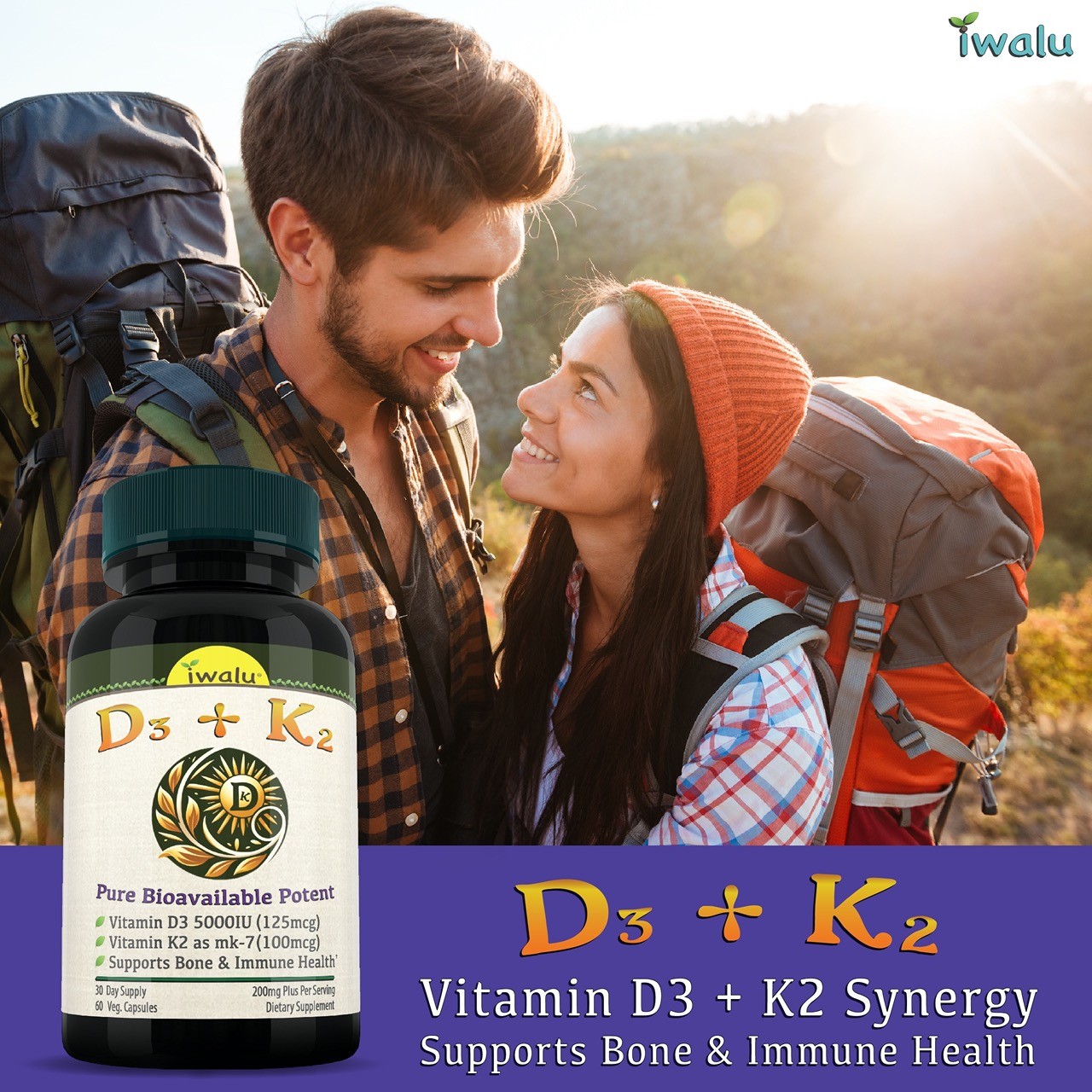 La Mejor Vitamina D 50 000 Unidades Semanales, IWALU (Oficial) *ENVÍO GRATIS