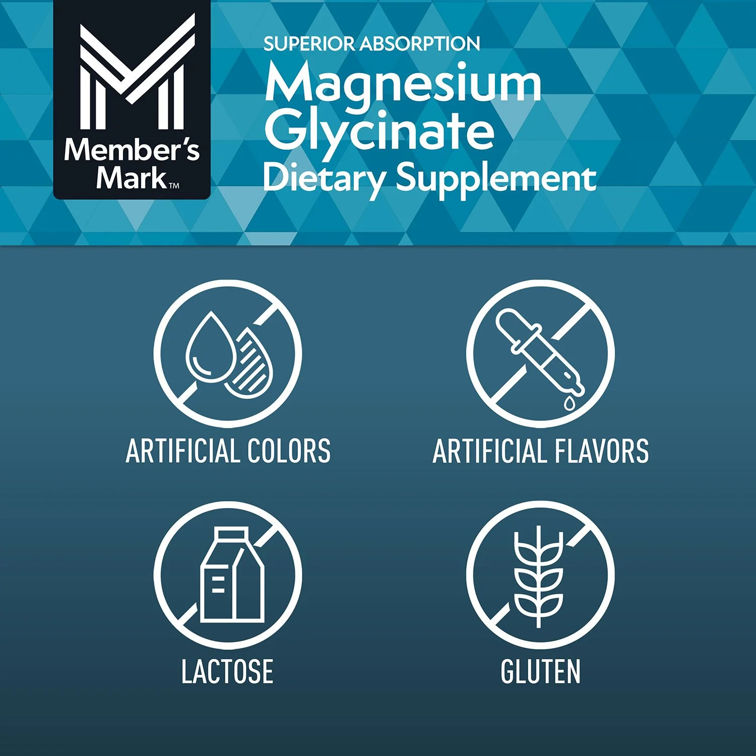 Magnesium Glycinate Tablets 180 ct — Supports Heart, Bone, Nerve, Muscle Health